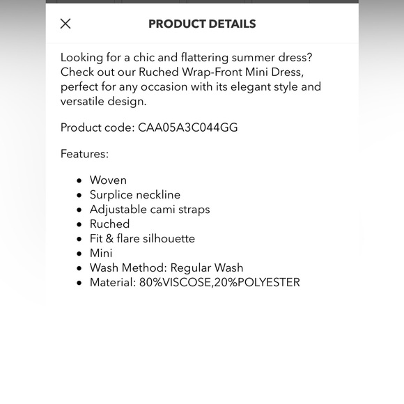 Cupshe wrap front linin dress - Picture 3 of 3